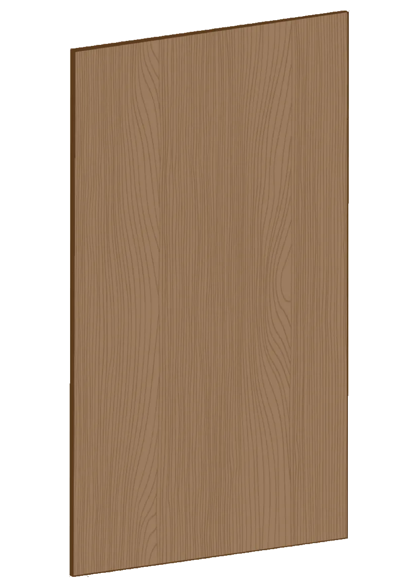 Door for base cabinet, dishwasher, 45x80 - Flat Oak Brown