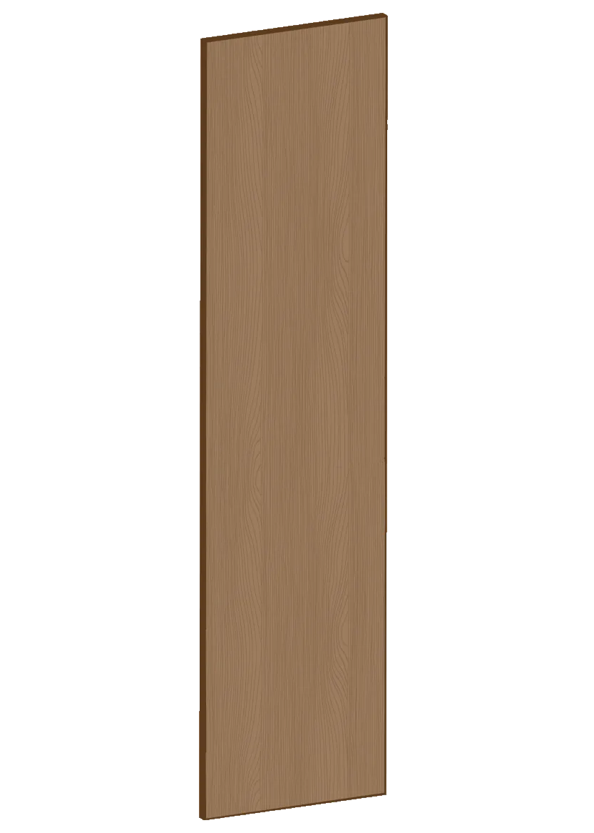 Lucka för bänkskåp 20x80 - Flat Oak Brown