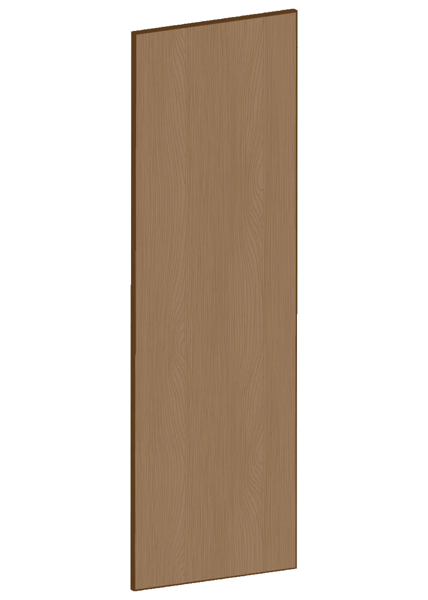 Lucka för bänkskåp, hörnskåp, 2st 25x80 - Flat Oak Brown
