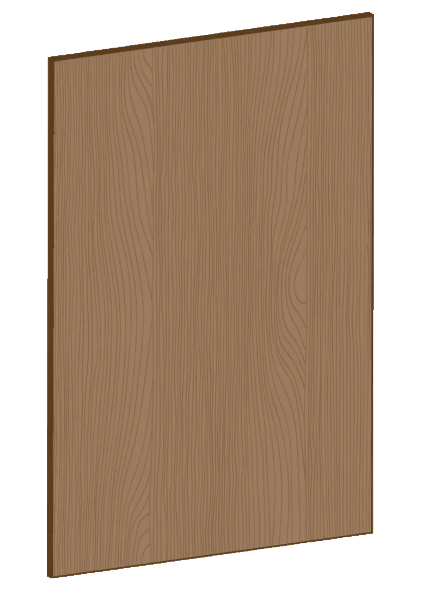 Lucka för bänkskåp 40x60 - Flat Oak Brown