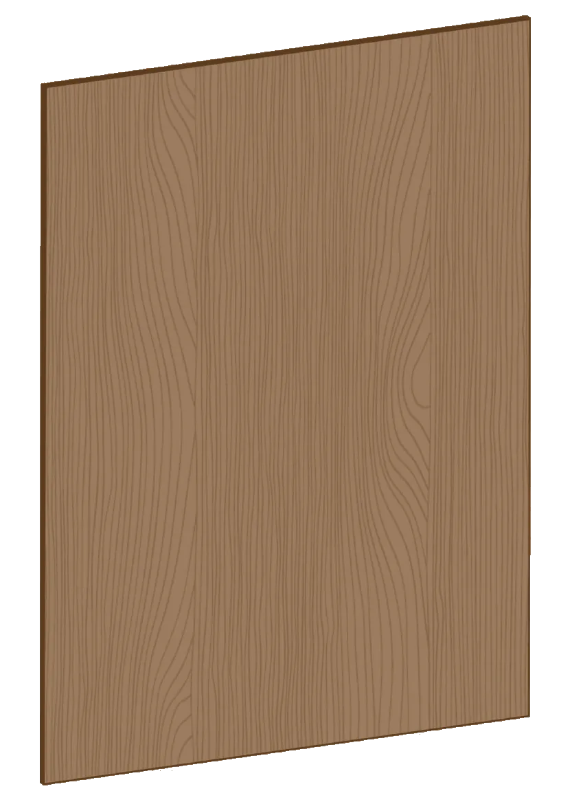 Lucka för bänkskåp 60x80 - Flat Oak Brown