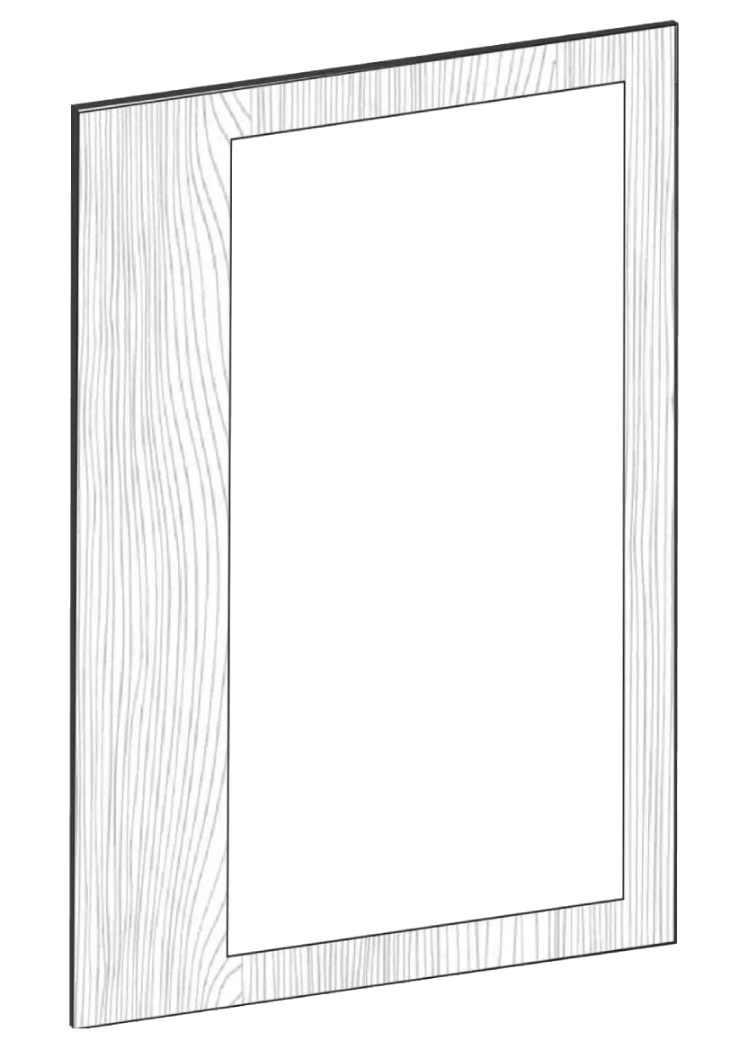 Display door for wall cabinet, 60x80 - Flat Oak