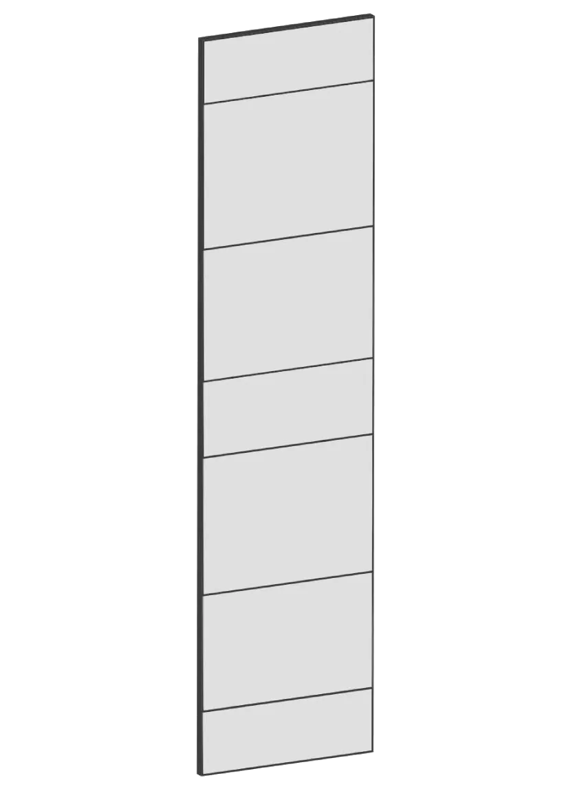 Lucka för bänkskåp 20x80 - Raw Oak White