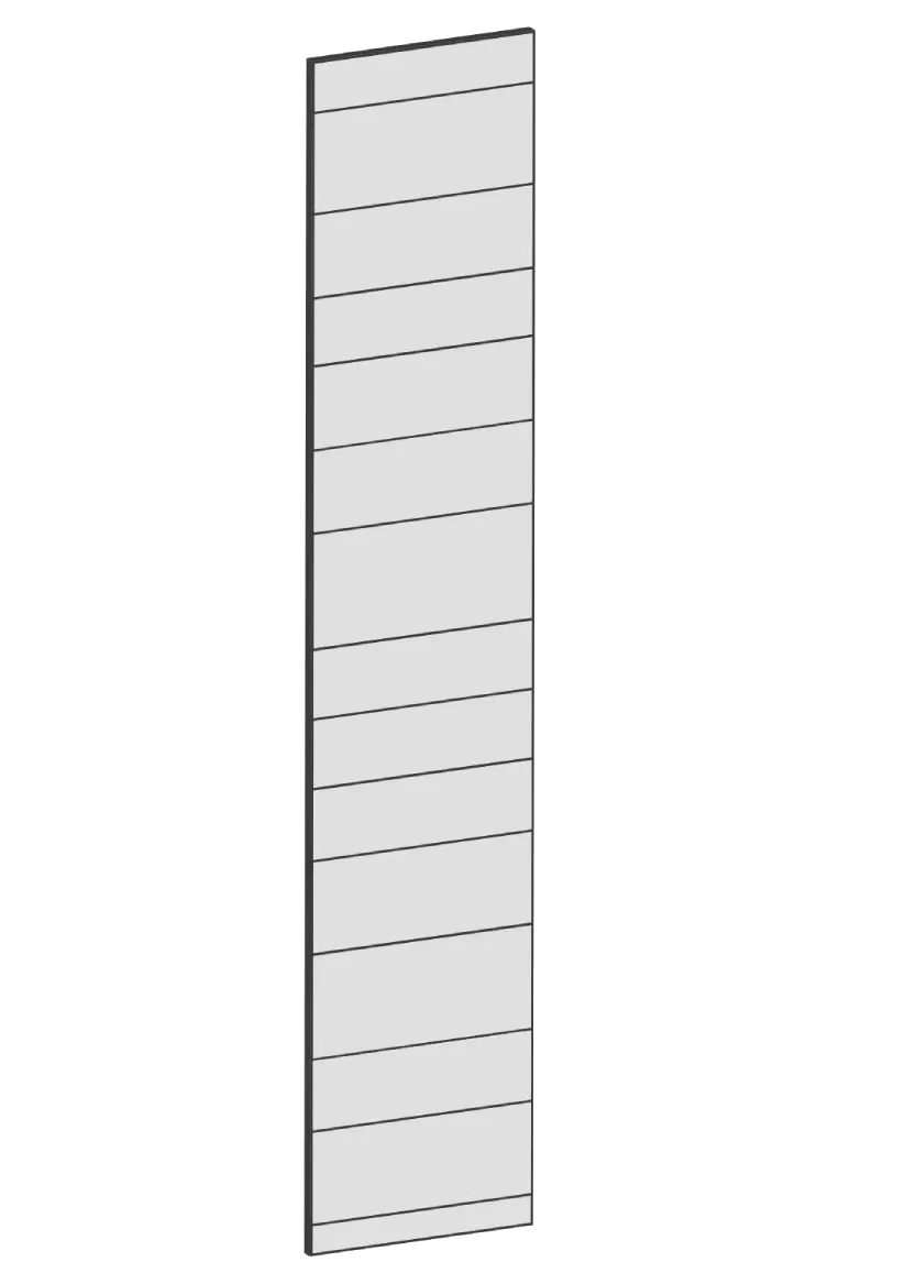 Door for tall cabinet 40x200 - Raw Oak White