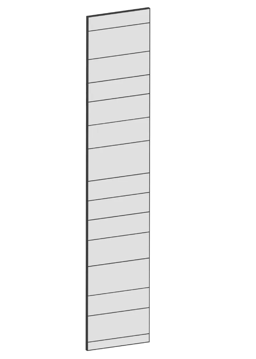 Door for tall cabinet 40x220 - Raw Oak White