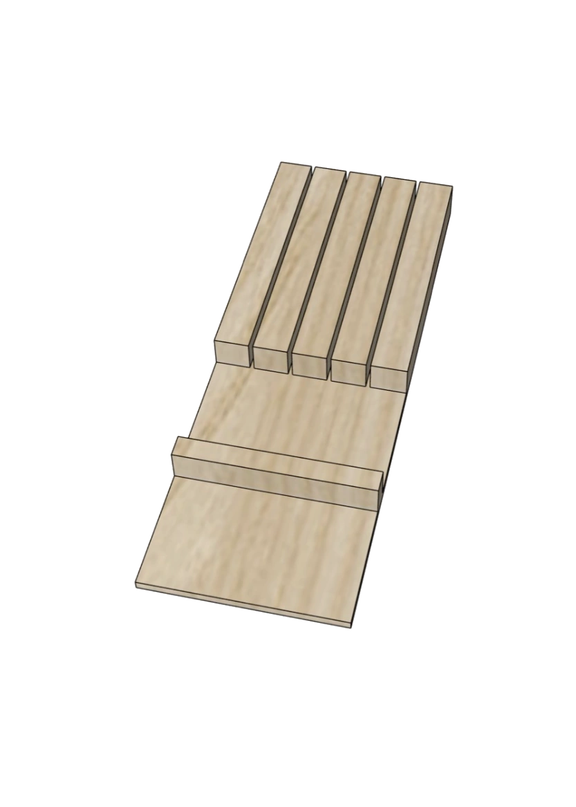 Knivblock till bestickindelning