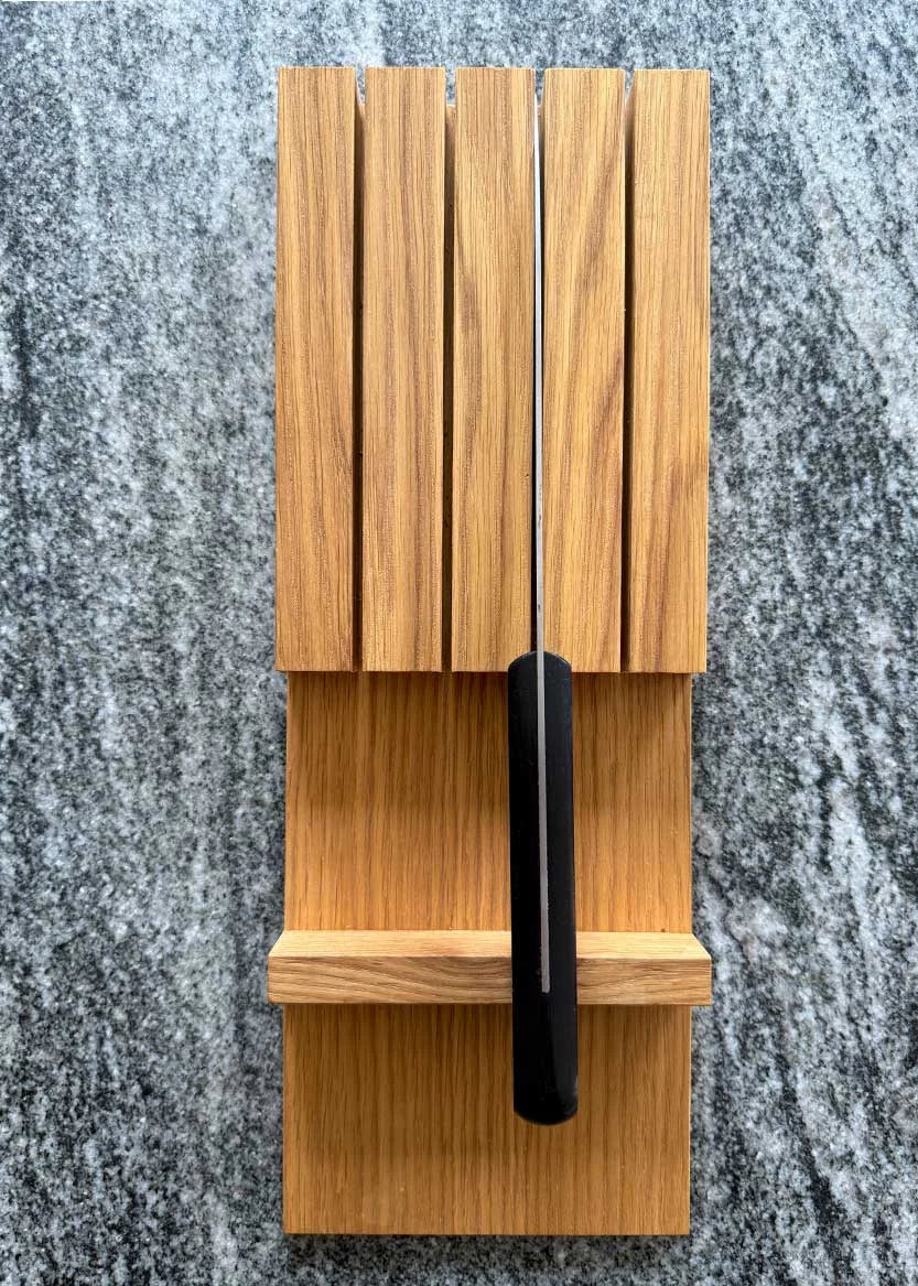 Knivblock i ek - till bestickindelning