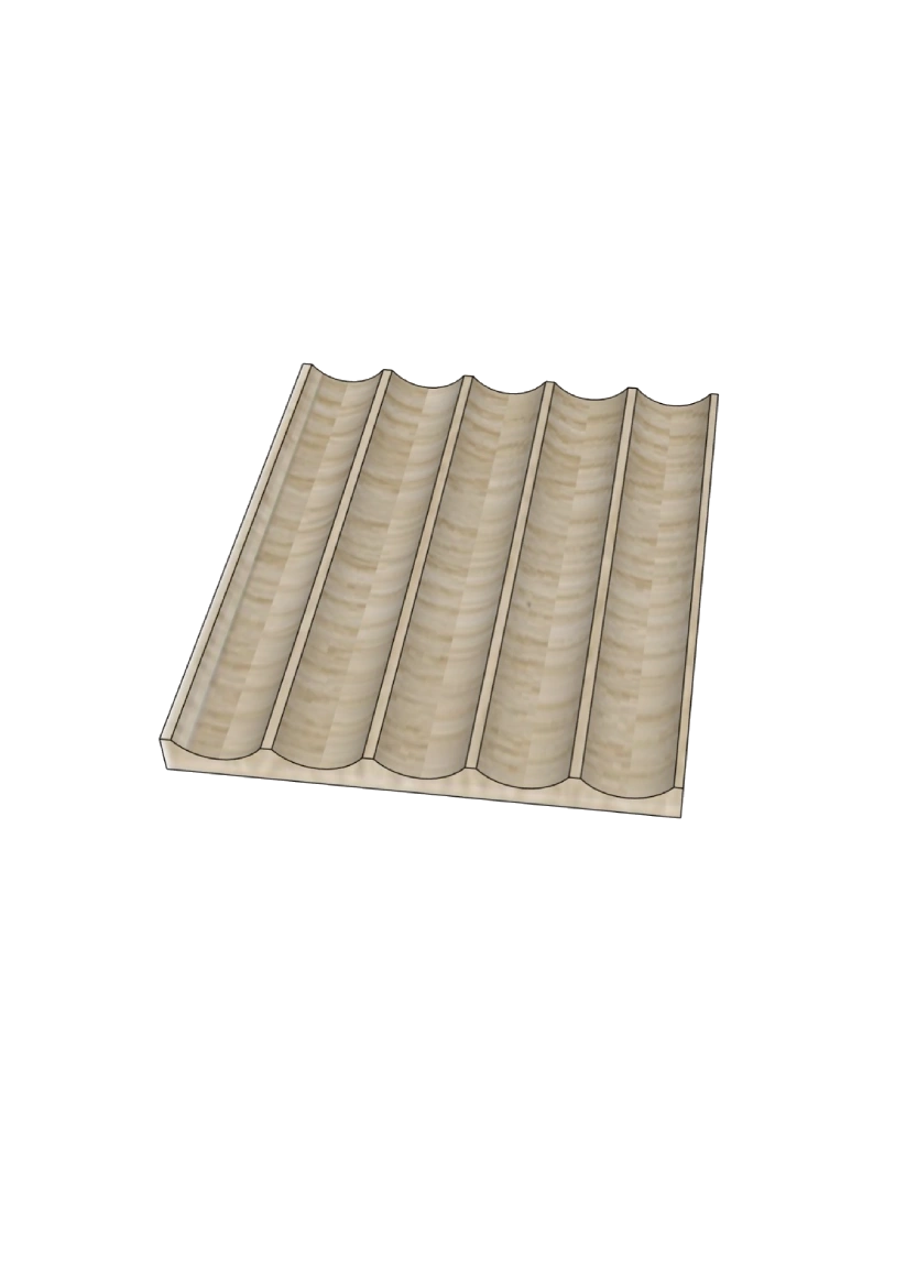 Kryddvagga till 3-delad inredning - grund låda