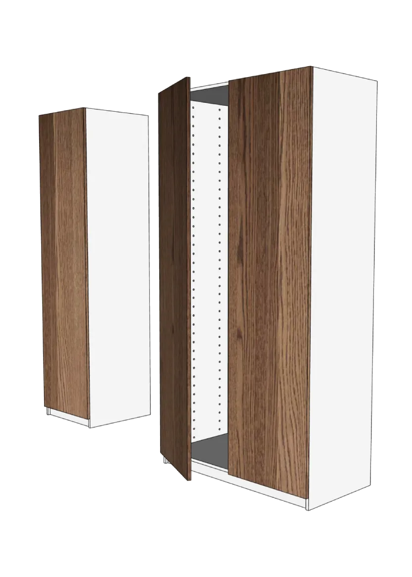 Garderobsdörr 50x230 - Flat Oak Brown