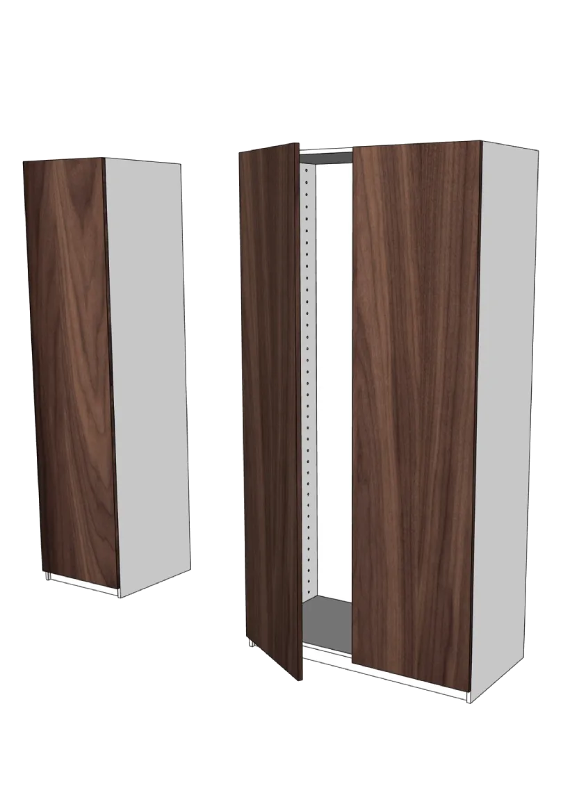 Garderobsdörr 50x230 - Flat Walnut