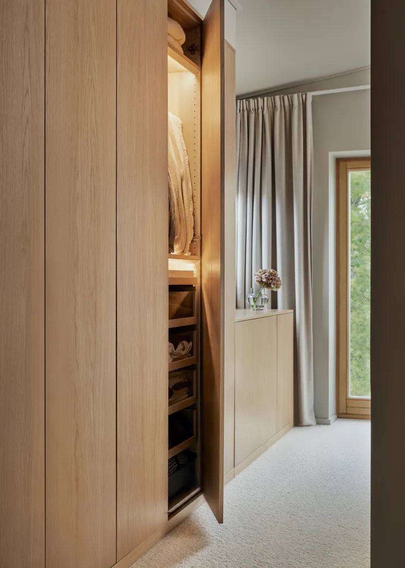 Garderobsdörr 50x230 - Flat Oak