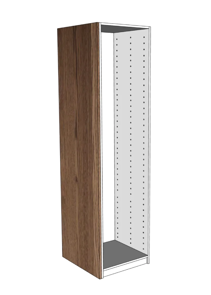 Garderob täcksida 60x201 - Flat Walnut