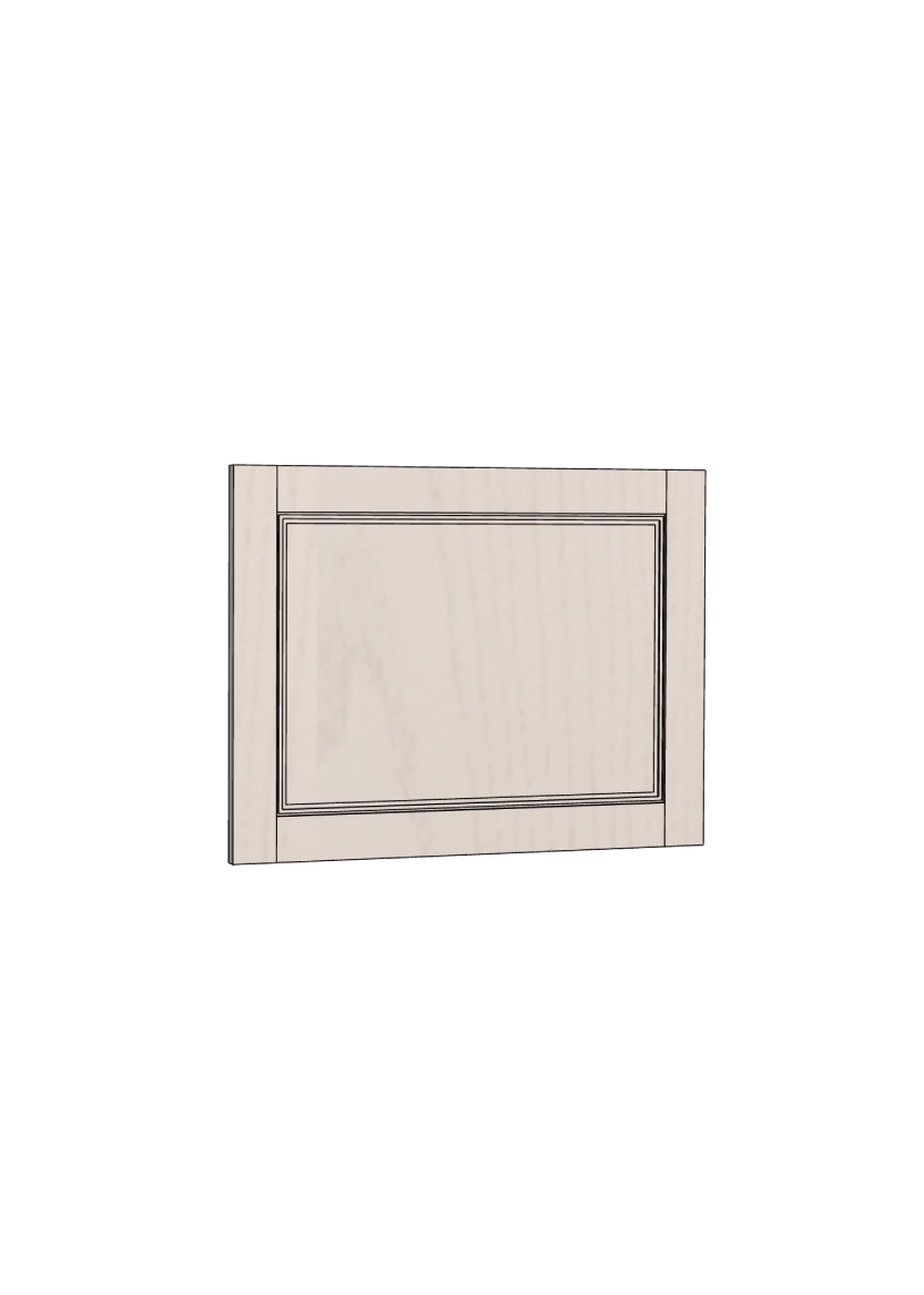 Ramlucka i ask för lådfront med dekorlist, bänkskåp - 80x60 cm