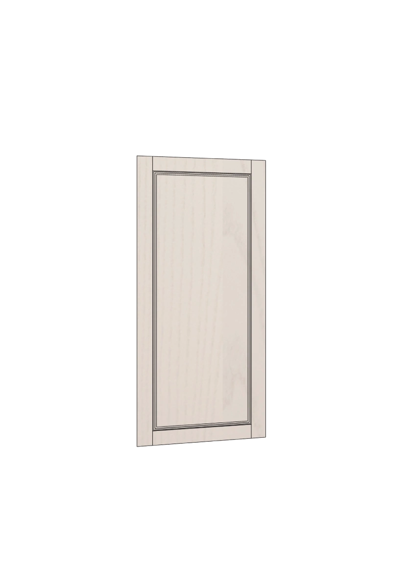 Frame door in ash with decor list, for tall cabinet - 60x140 cm