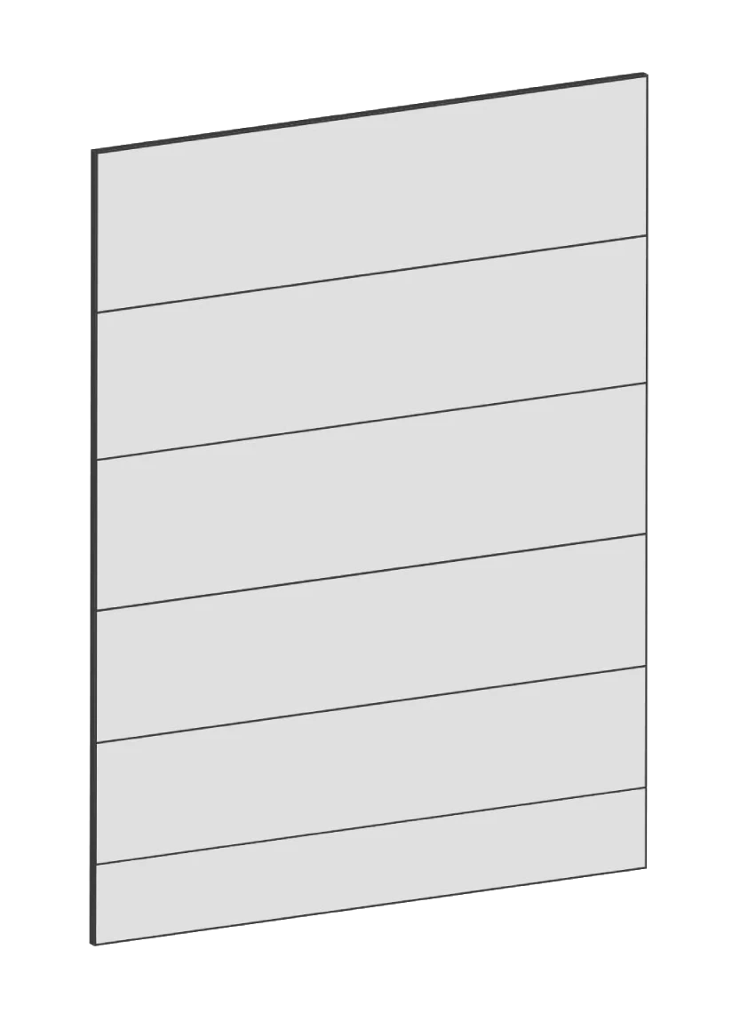 Door for base cabinet, corner cabinet, 2pcs 25x80 - Raw Oak White