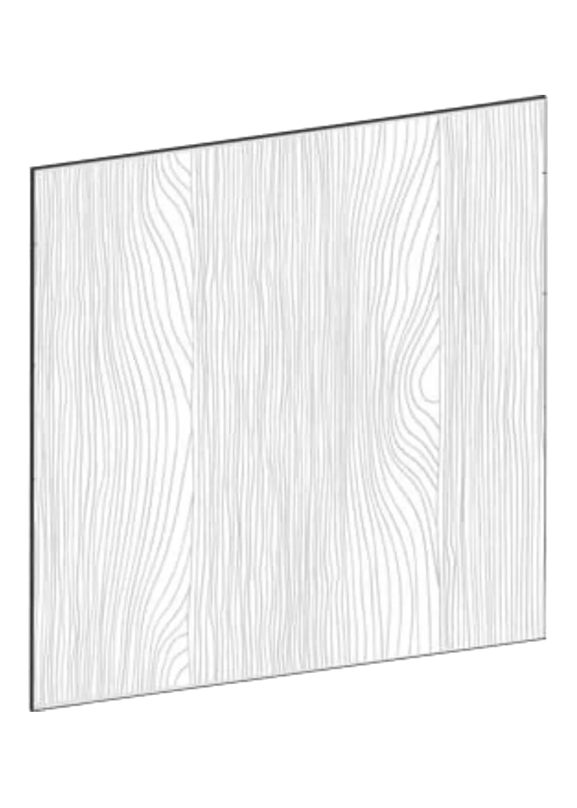 Täcksida för köksö 102 x 88 cm – Flat Oak