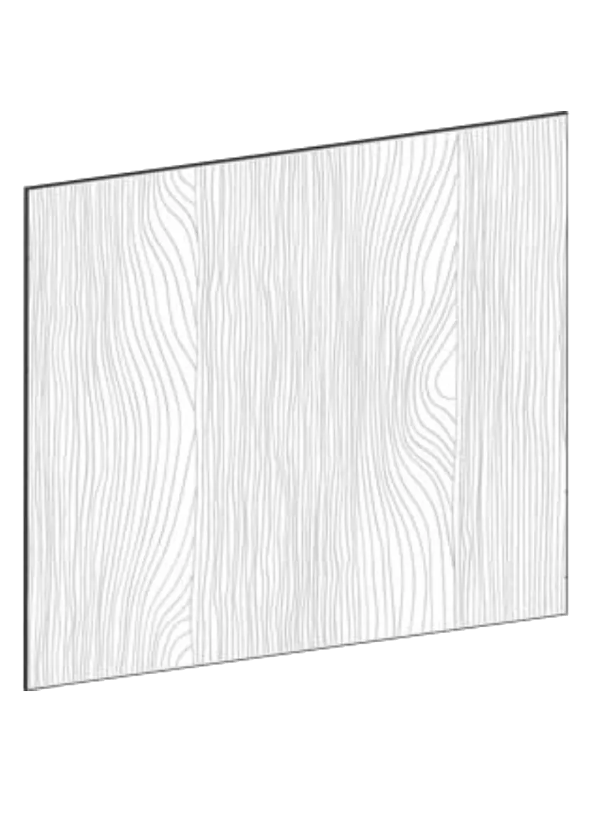 Täcksida för köksö 124,4 x 80 cm – Flat Oak