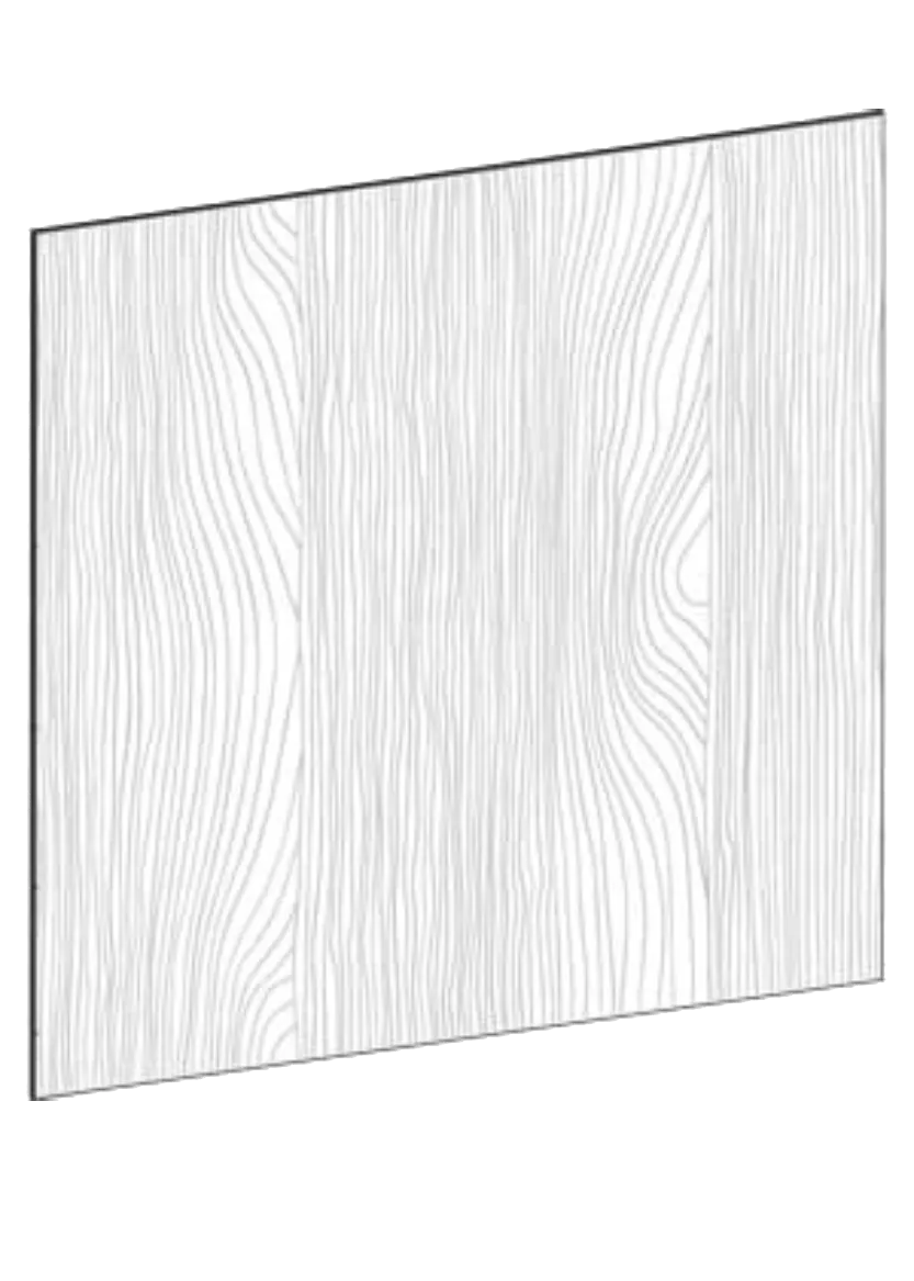 Täcksida för köksö 124,4 x 88 cm – Flat Oak