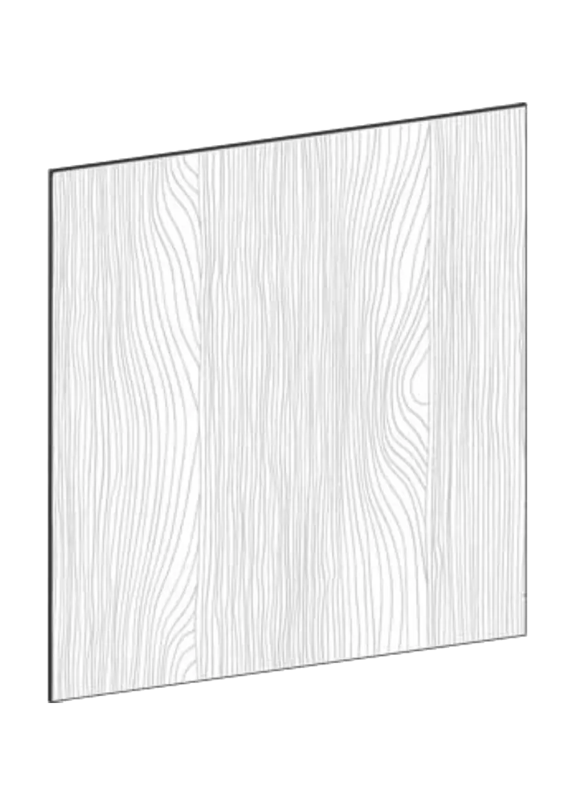 Täcksida för köksö 64,1 x 80 cm – Flat Oak