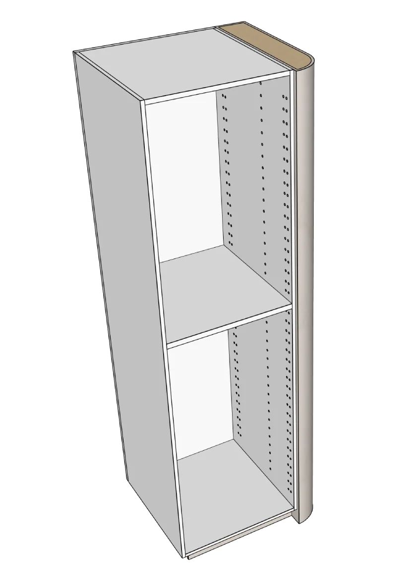 Täcksida rundat hörn för högskåp 39,8 x 228 cm - Color+