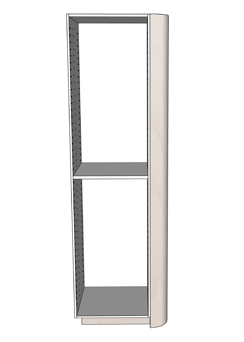 Täcksida rundat hörn för högskåp 62,2 x 248 cm - Color+