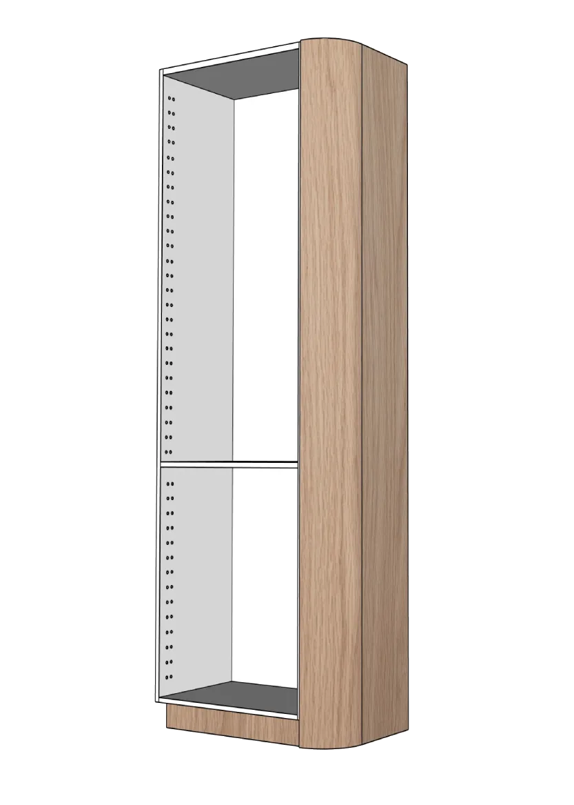 Cover side rounded corner for tall cabinet 39.8 x 228 cm – Flat Oak