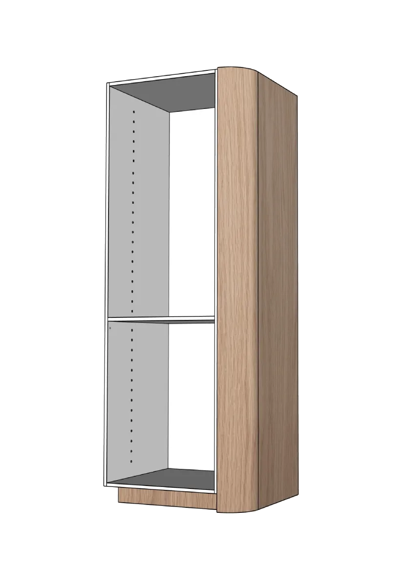 Cover side rounded corner for tall cabinet 62.2 x 208 cm – Flat Oak