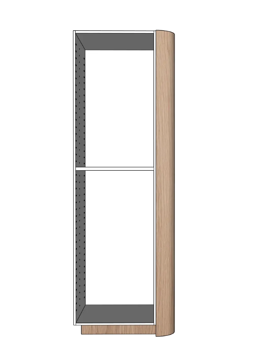 Cover side rounded corner for tall cabinet 62.2 x 228 cm – Flat Oak