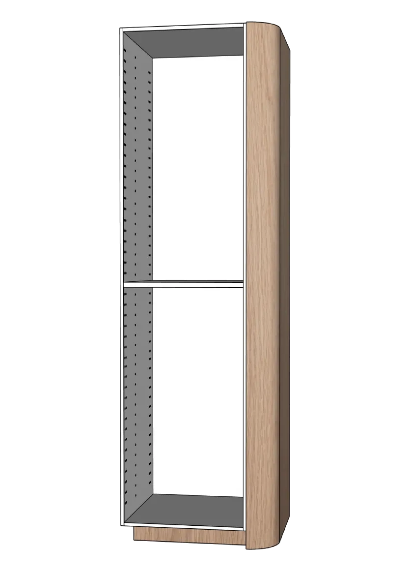 Cover side rounded corner for tall cabinet 62.2 x 248 cm – Flat Oak