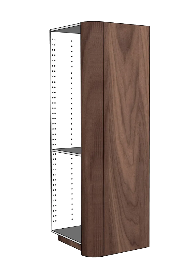 Cover with rounded corner for tall cabinet 62.2 x 208 cm – Flat Walnut
