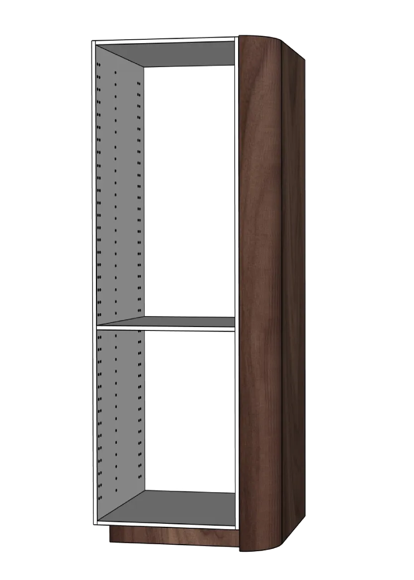 Cover with rounded corner for tall cabinet 62.2 x 208 cm – Flat Walnut