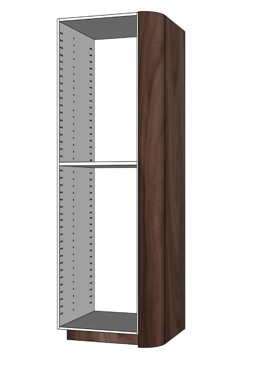 Cover with rounded corner for tall cabinet 62.2 x 228 cm – Flat Walnut