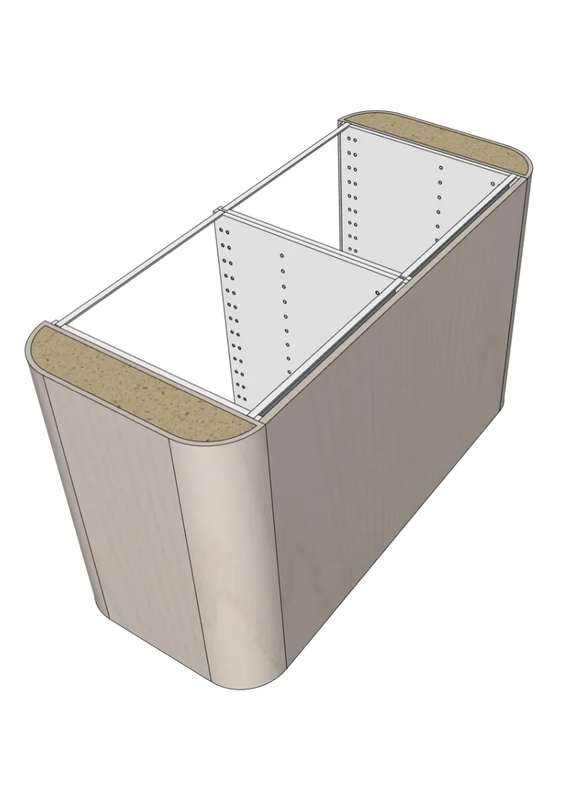Cover with rounded corners for kitchen island 64 x 88 cm - Color+