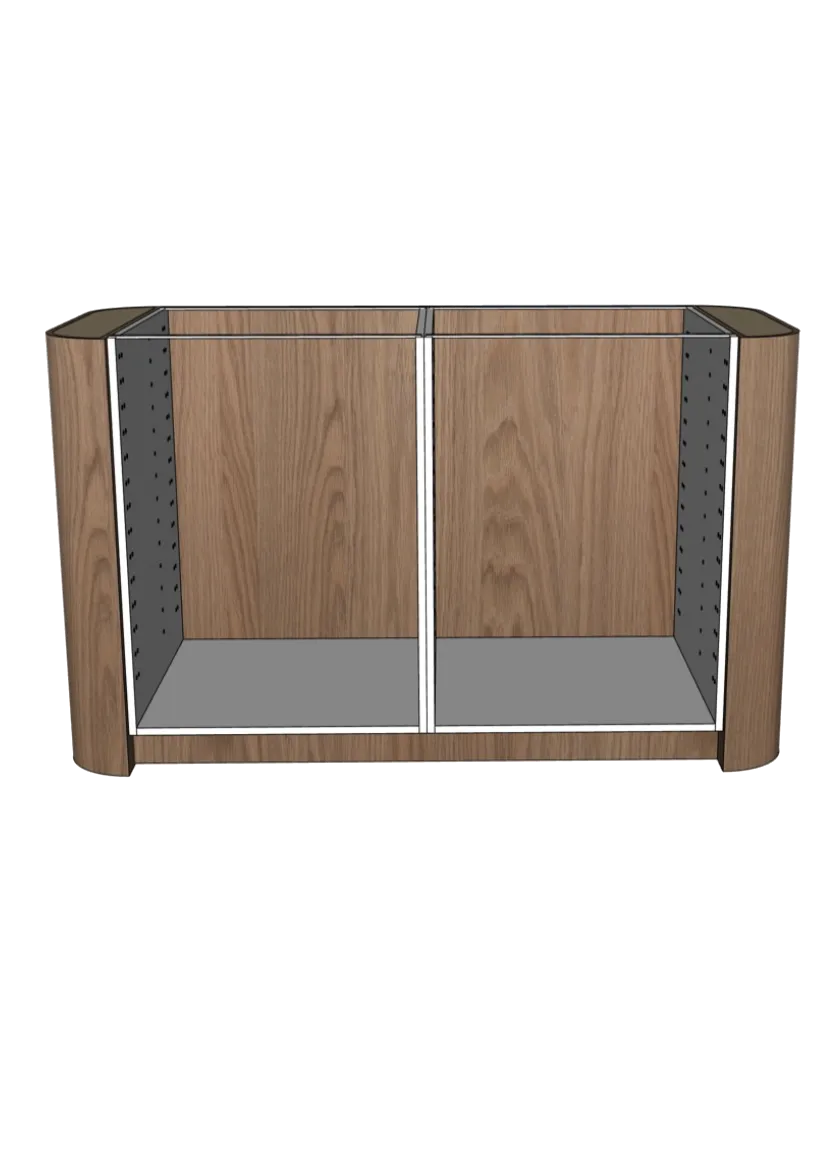 Cover with rounded corners for kitchen island 64 x 88 cm – Flat Oak