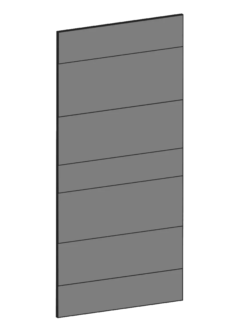 Täcksida för väggskåp 39,8 x 120 cm – Raw Oak Dark