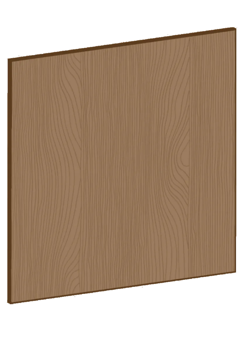 Door for top cabinet 40x40 - Flat Oak Brown