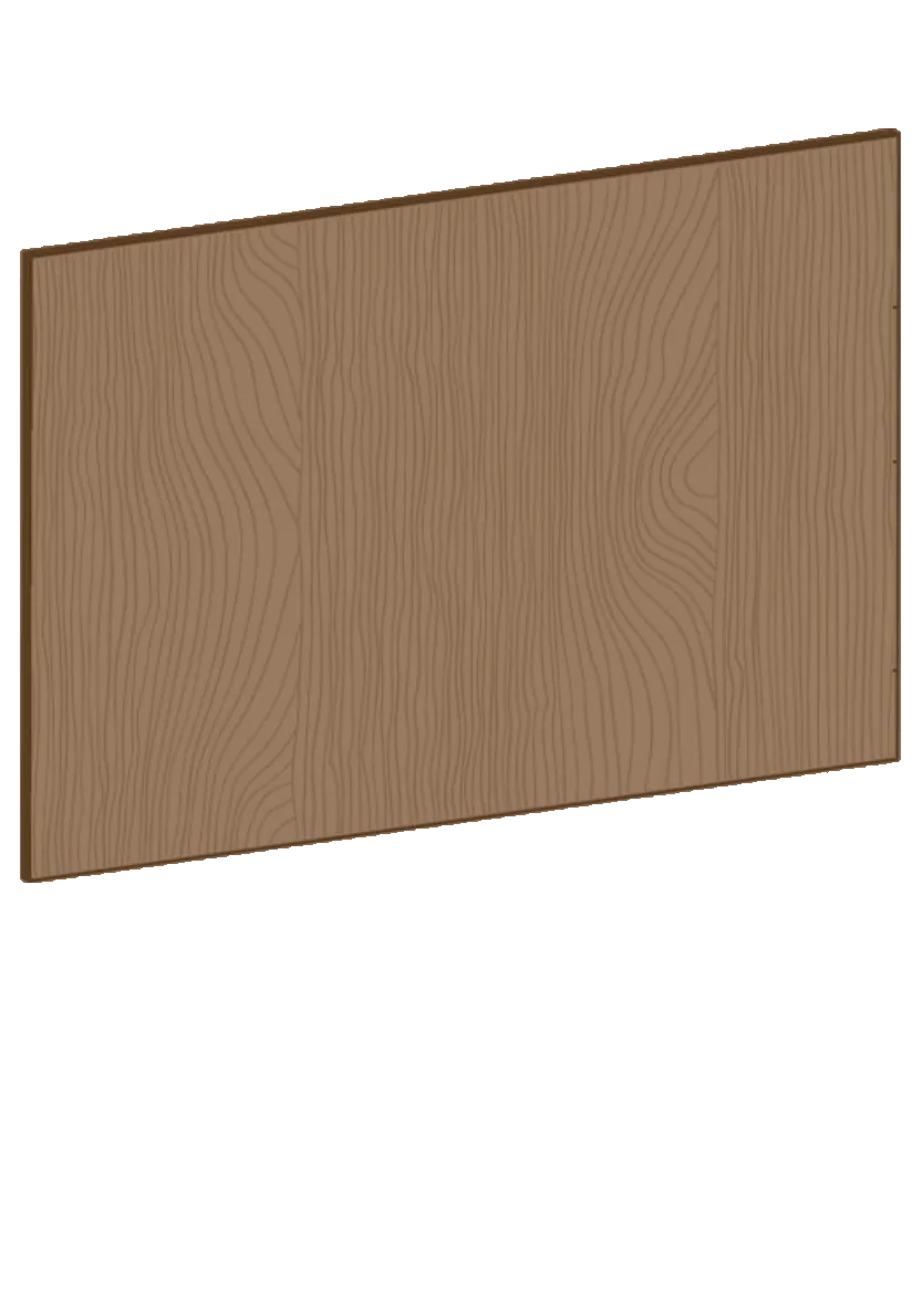 Door for top cabinet 60x40 - Flat Oak Brown