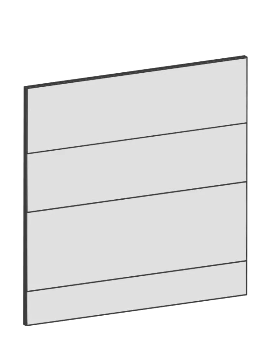 Lucka för toppskåp 40x40 - Raw Oak White