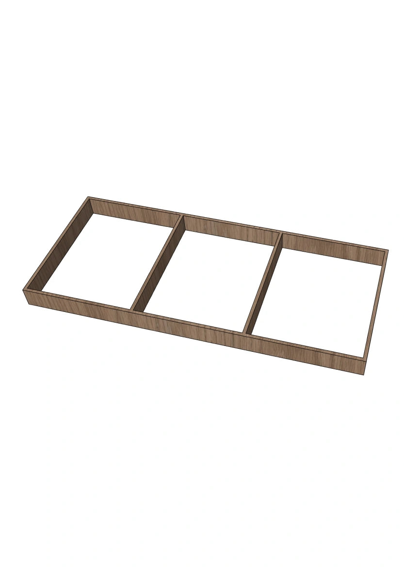 Kryddvagga till 3-delad inredning - grund låda