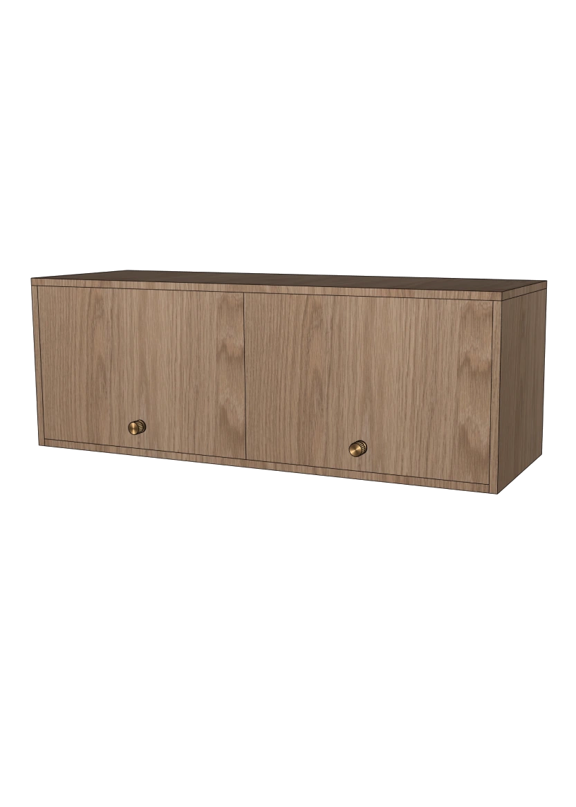 Tv-bänk 160x40 - Flat Oak - med lådor eller luckor som öppnas uppåt