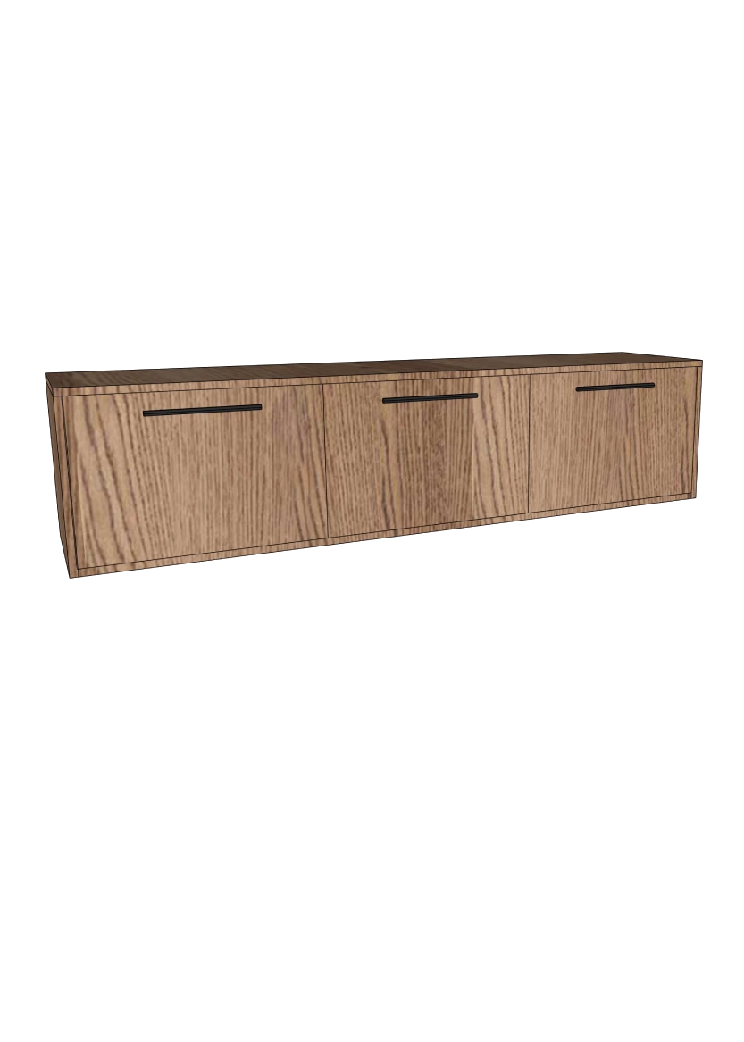 Tv-bänk 180x40 - Flat Oak Brown - med lådor eller luckor som öppnas uppåt