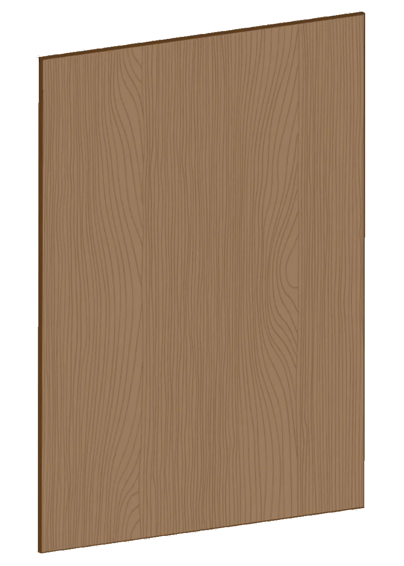 Lucka för väggskåp 60x80 - Flat Oak Brown