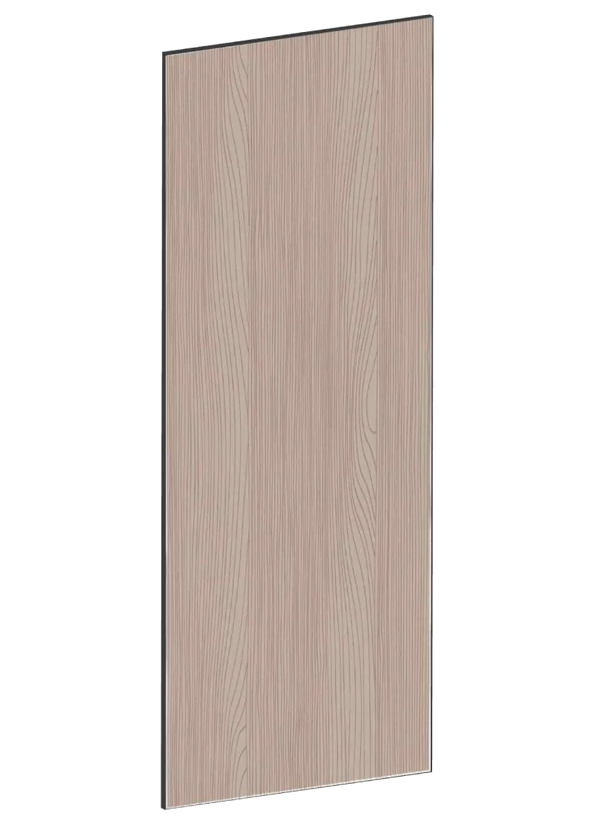 Täcksida för väggskåp 39,8 x 100 cm – Flat Walnut
