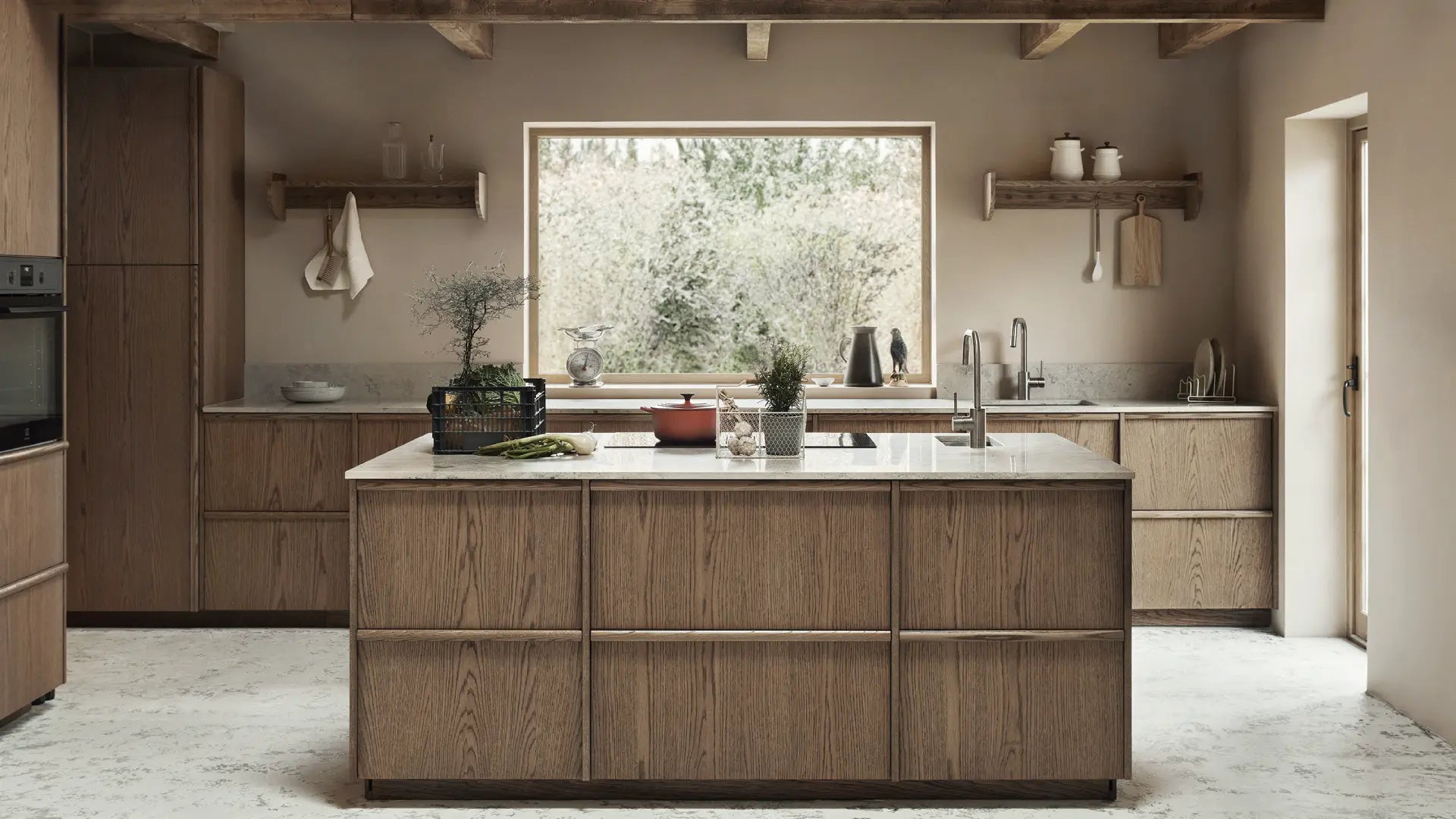 Lådfront 60x40 - Flat Oak Brown