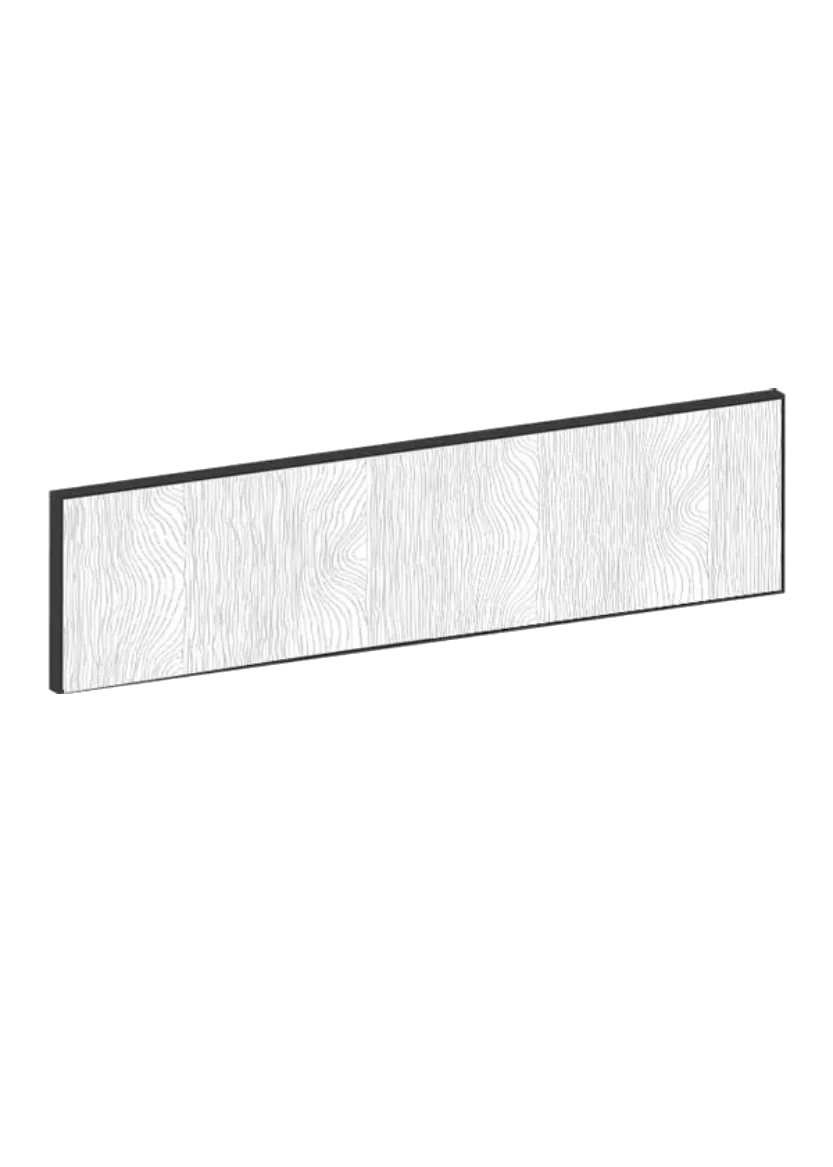 Lådfront 40x10 - Flat Oak