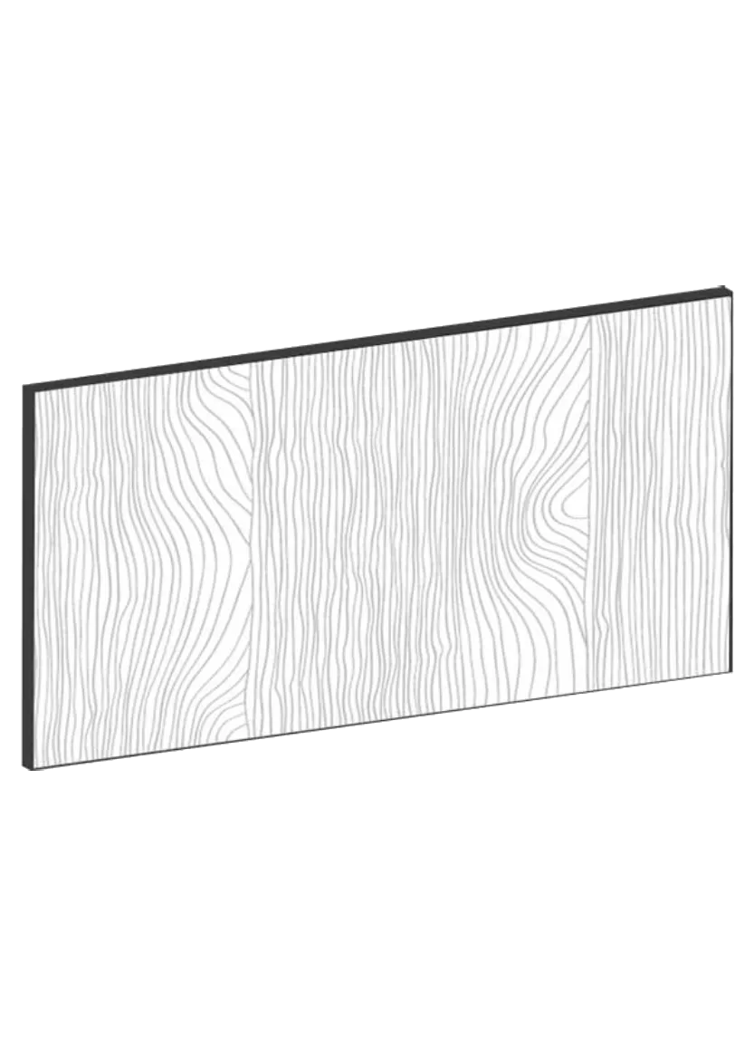 Lådfront 40x20 - Flat Oak