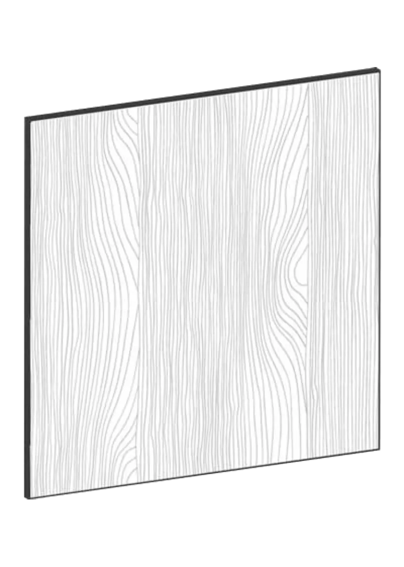 Lådfront 60x60 - Flat Oak