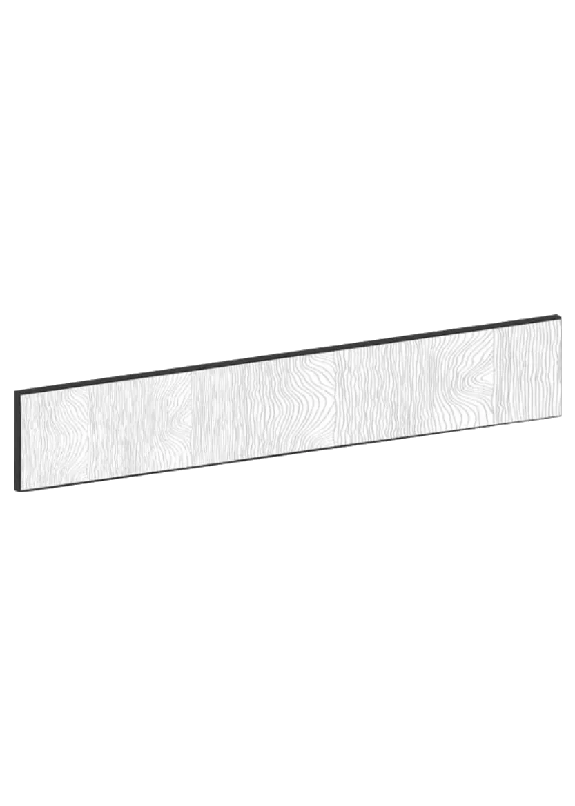 Lådfront 60x10 - Flat Oak