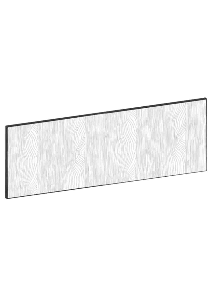 Drawer front 60x20 - Flat Oak