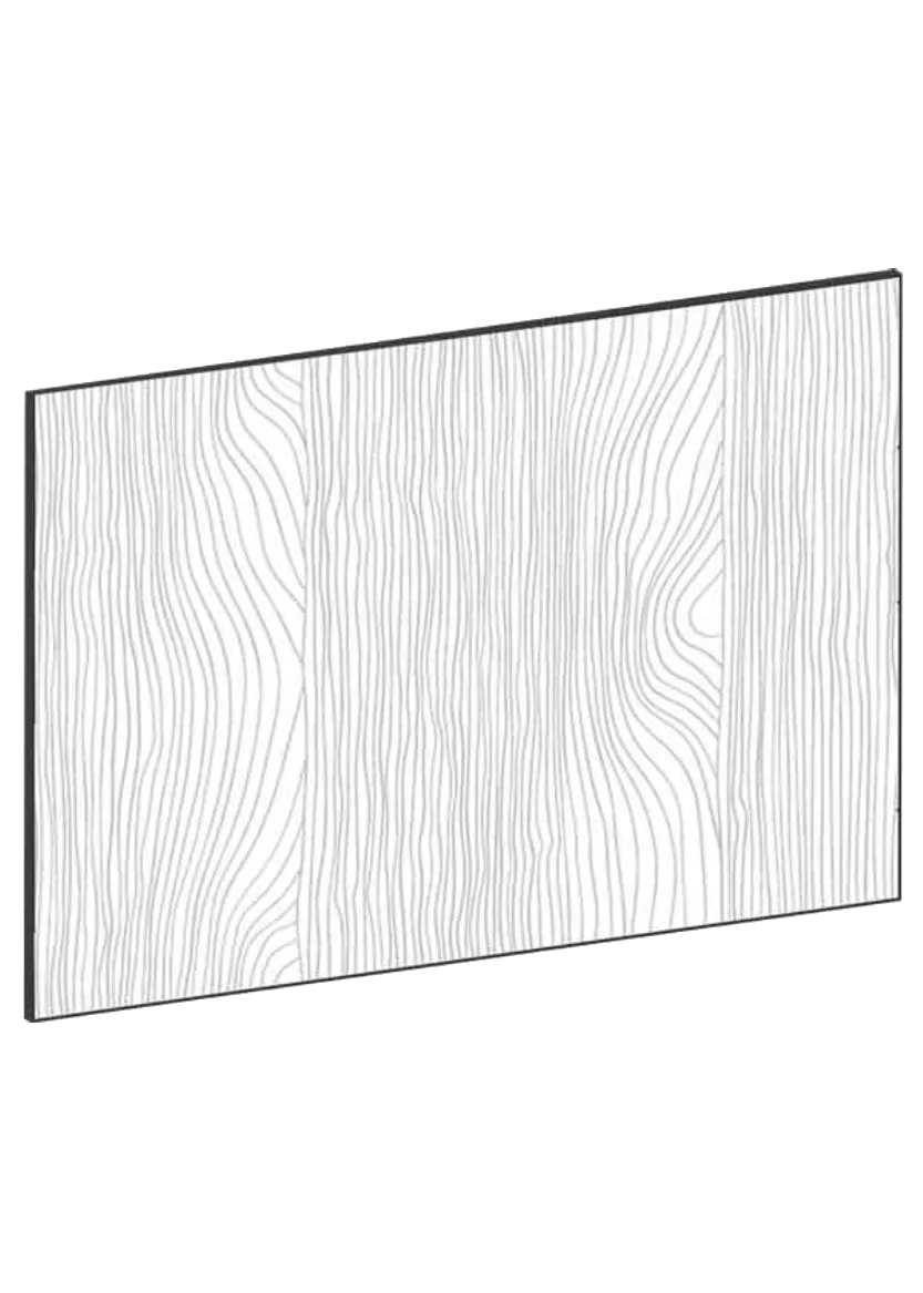Lådfront 60x40 - Flat Oak